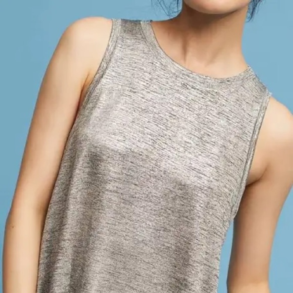 Anthropologie Deletta Silver Shirt Size Medium